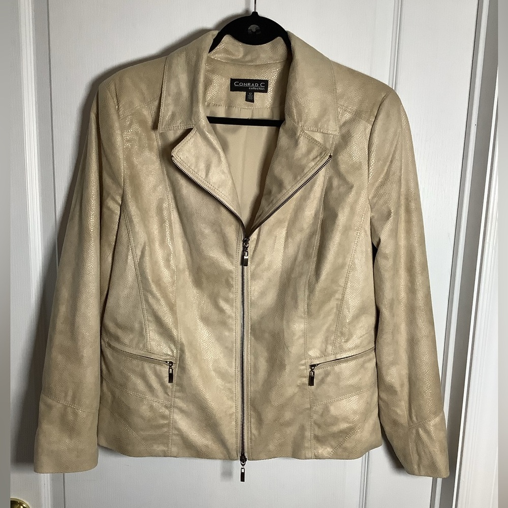 Conrad C Collection Tan Faux Suede Jacket